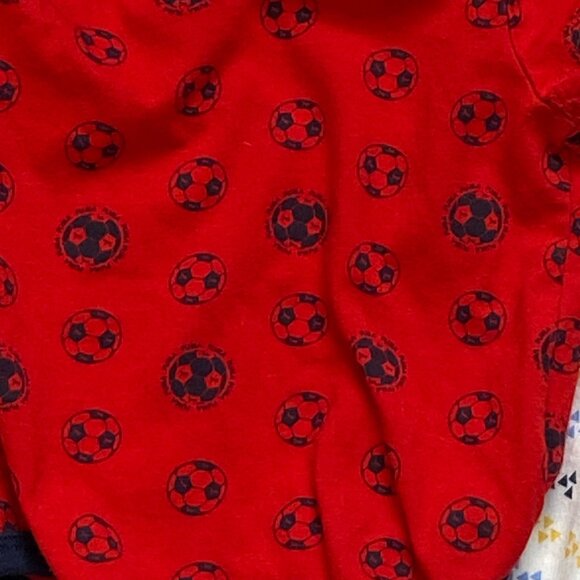 Puma Baby Bodysuit Set - Red Soccer & White Triangles 0-3M - Picture 2 of 4